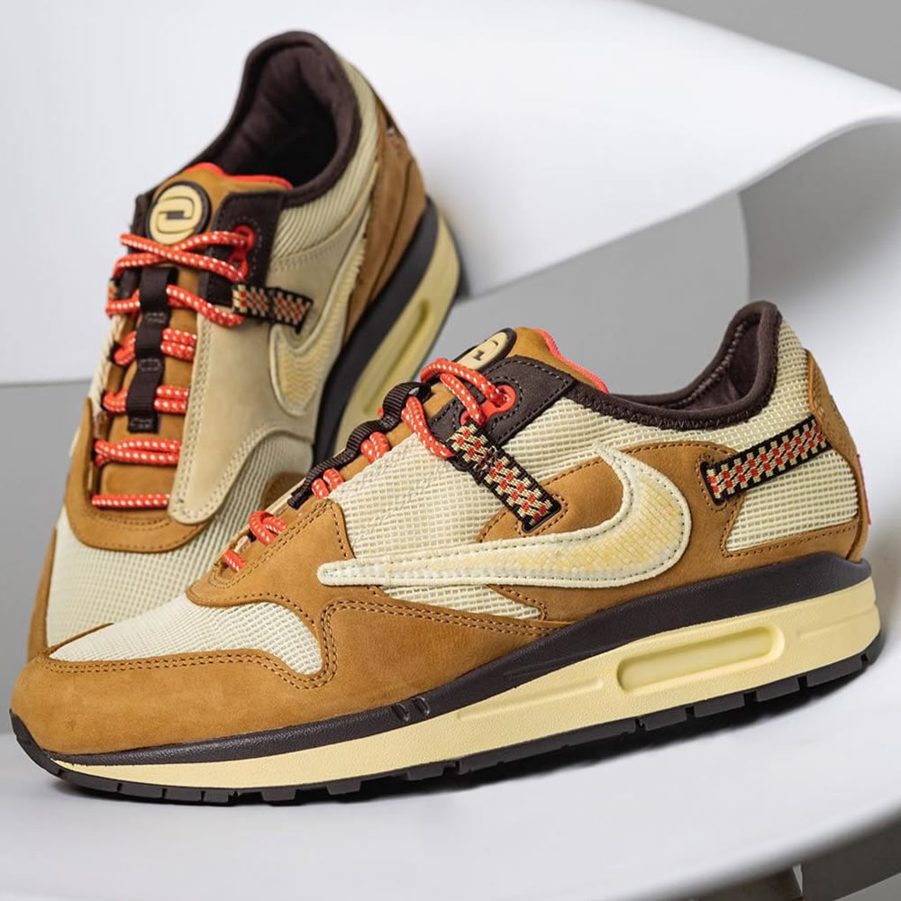 Travis Scott Nike Air Max 1 Wheat Do9392 701 (1) - newkick.vip